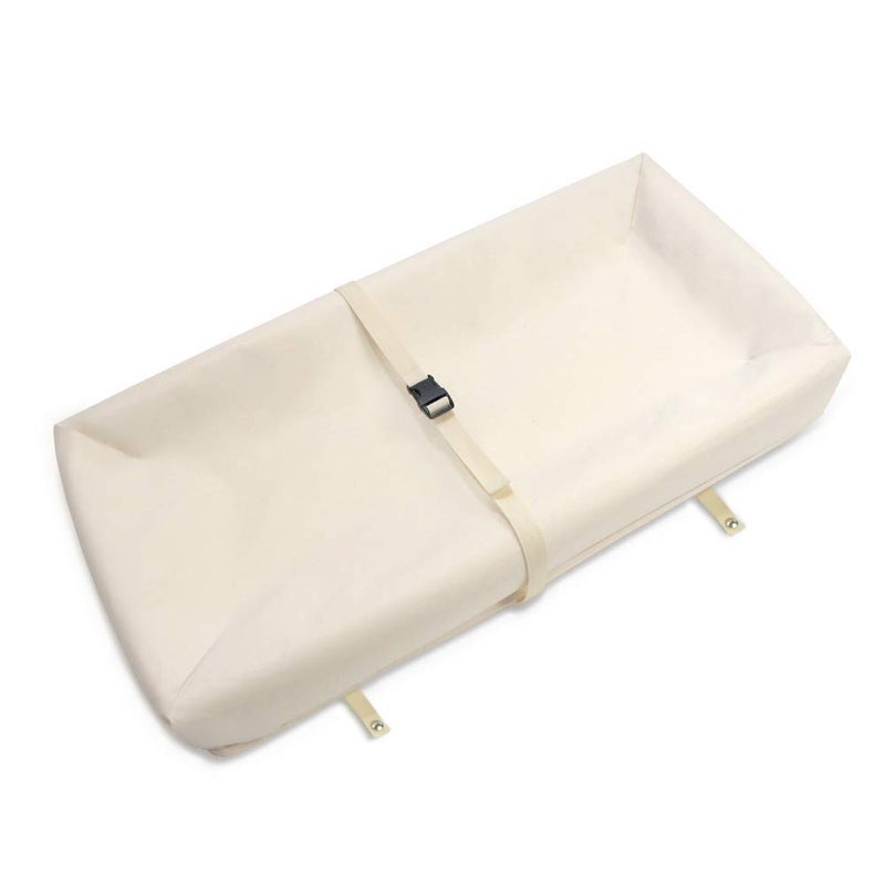 Naturepedic Organic Contoured Changing Pad - Easy to Clean, Lightweight & Portable - Comfort 4-Sided Waterproof Baby Diaper Changing Pad for Dresser or Changing Table - 16" x 31" - Image 1